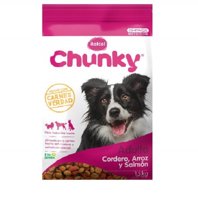 Comida Para Perro Chunky Adulto Cordero, Arroz Y Salmón